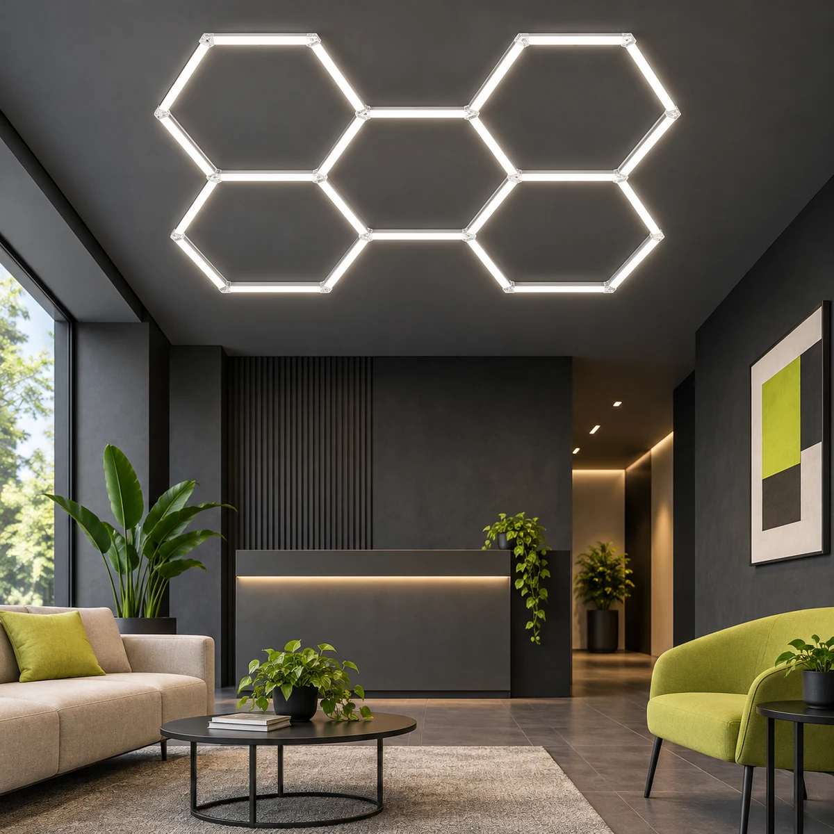 Hexora instalada em um ambiente contemporâneo — imagem ilustrativa